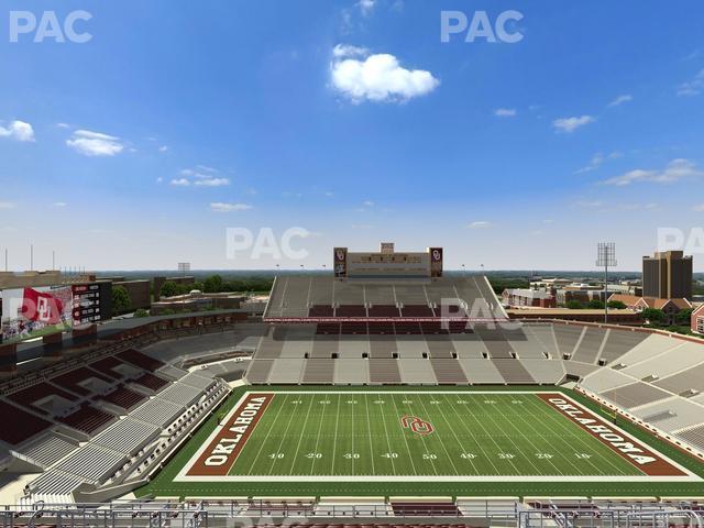 Seating view for Gaylord Family Oklahoma Memorial Stadium Section 232