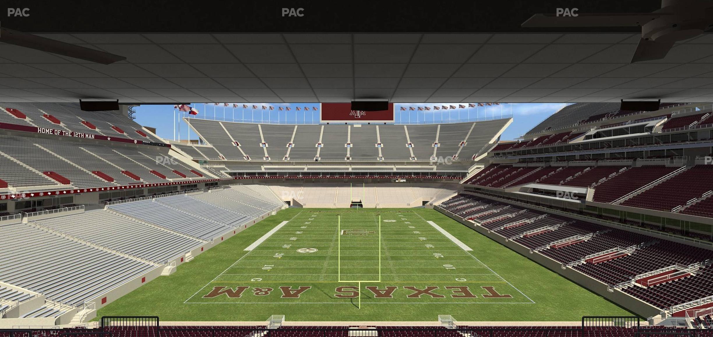 Seating view for Kyle Field Section Zone Club 7