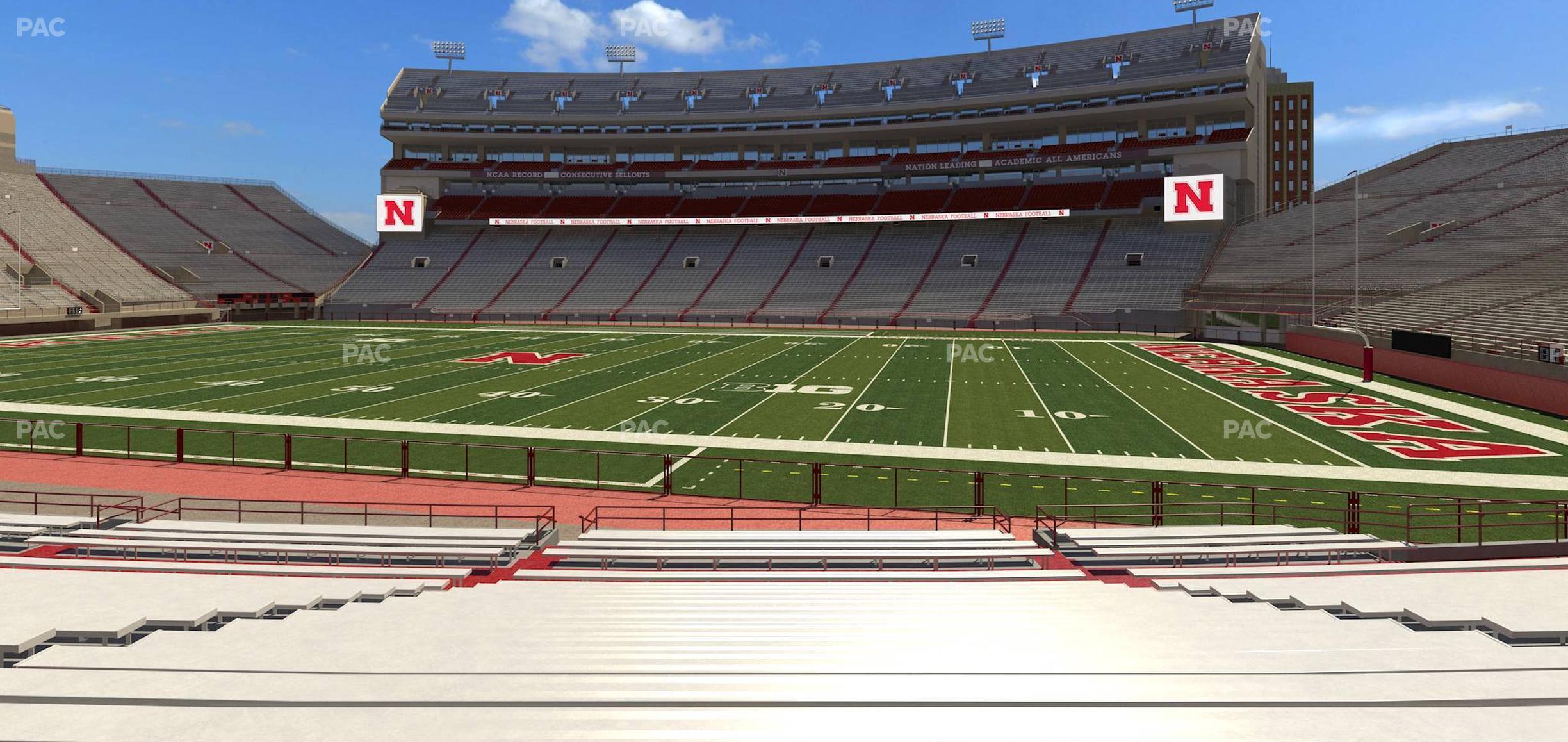 Seating view for Memorial Stadium Nebraska Section 23