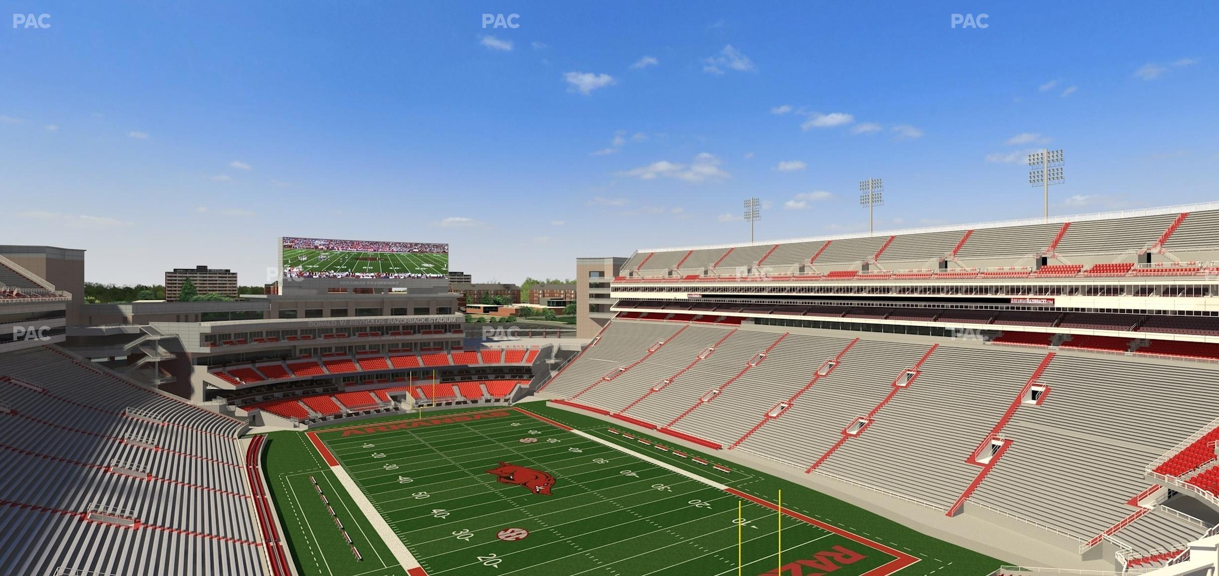 Seating view for Razorback Stadium Section 538