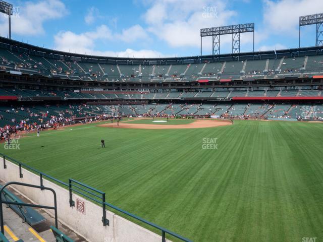 Seating view for Oracle Park Section Bleachers 145