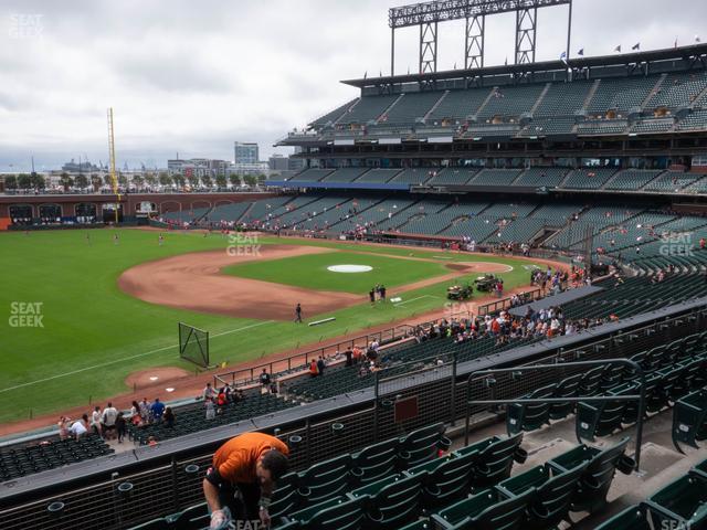 Seating view for Oracle Park Section Club Level 228