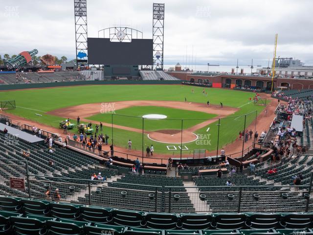 Seating view for Oracle Park Section Club Level 217