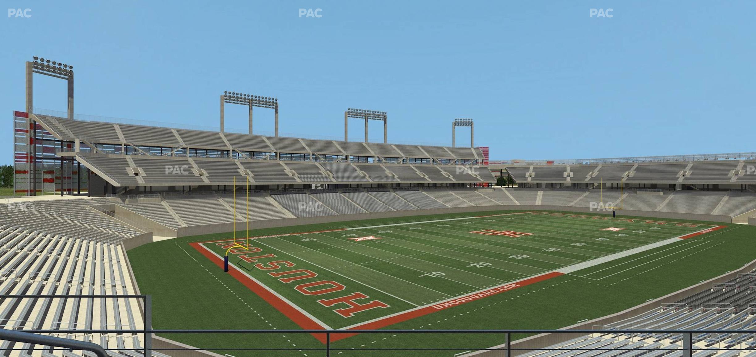 Seating view for TDECU Stadium Section West Terrace Club