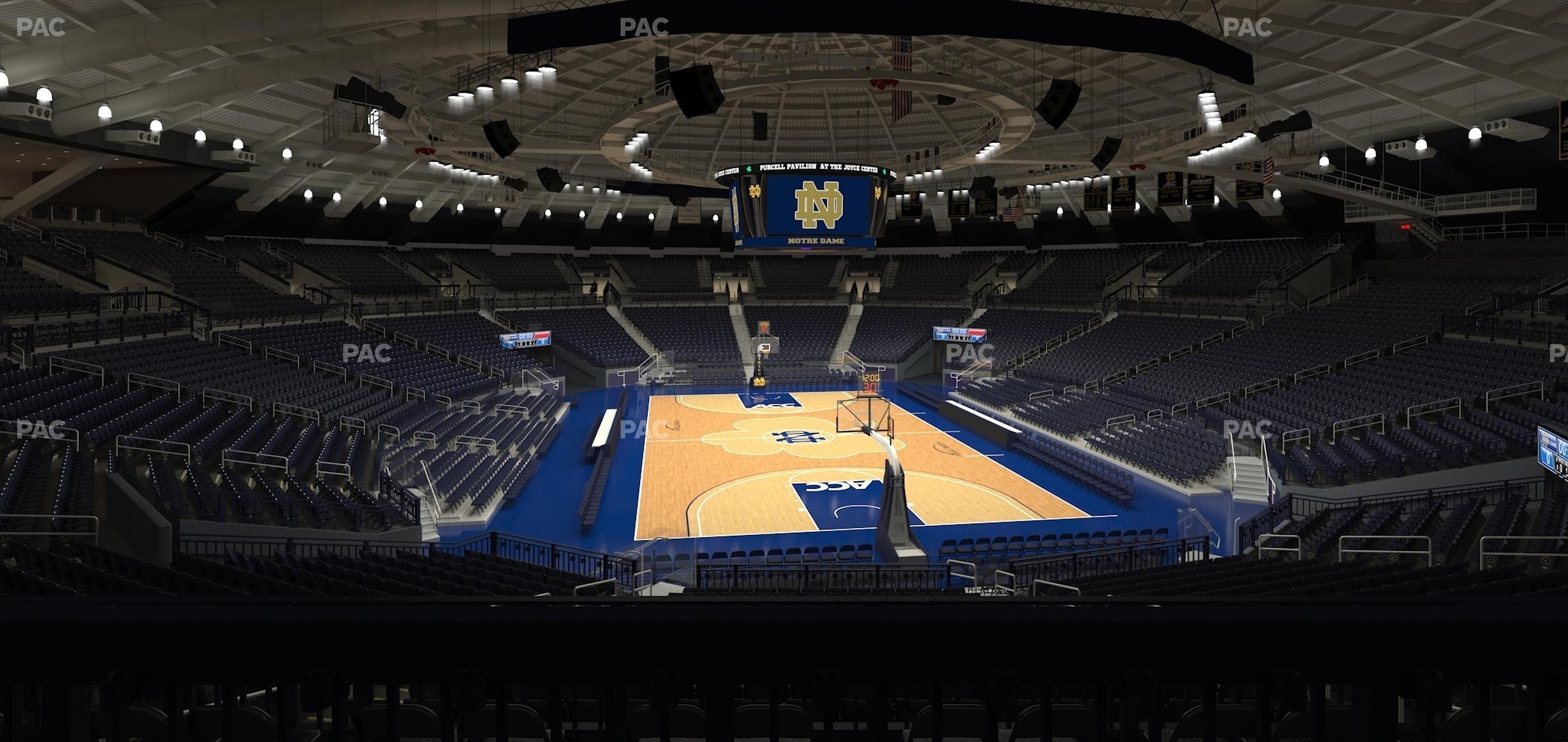 Seating view for Purcell Pavilion at the Joyce Center Section 115