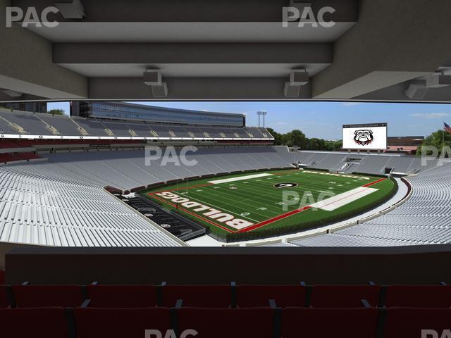 Seating view for Sanford Stadium Section East Upper Club 214