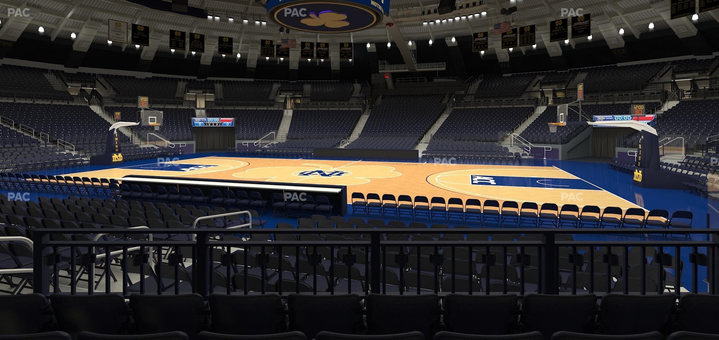 Seating view for Purcell Pavilion at the Joyce Center Section 18