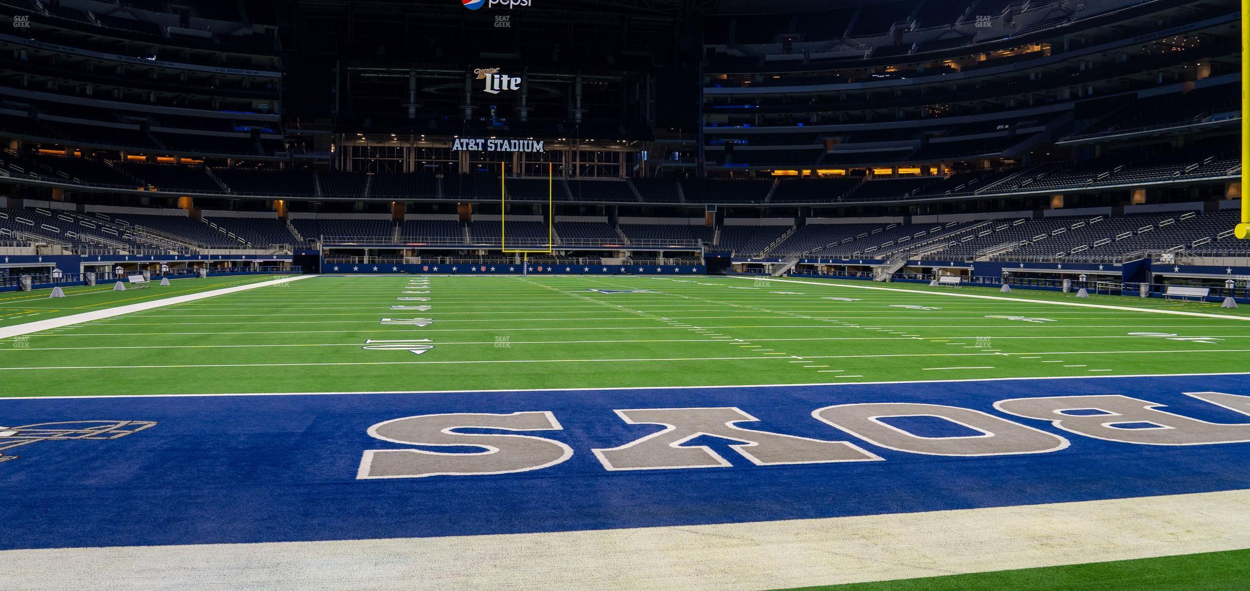 Seating view for AT&T Stadium Section Event Level Suite 104 A