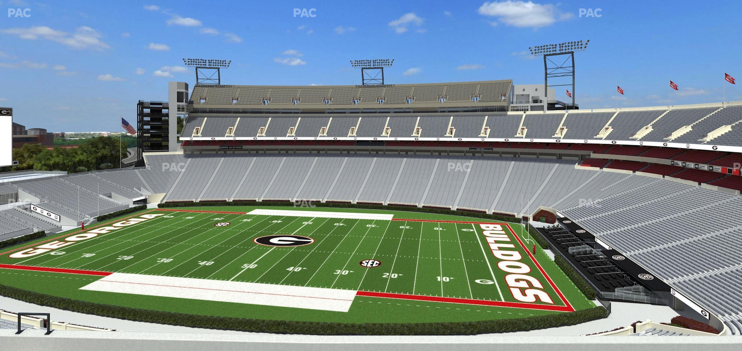 Seating view for Sanford Stadium Section Sky Club 329