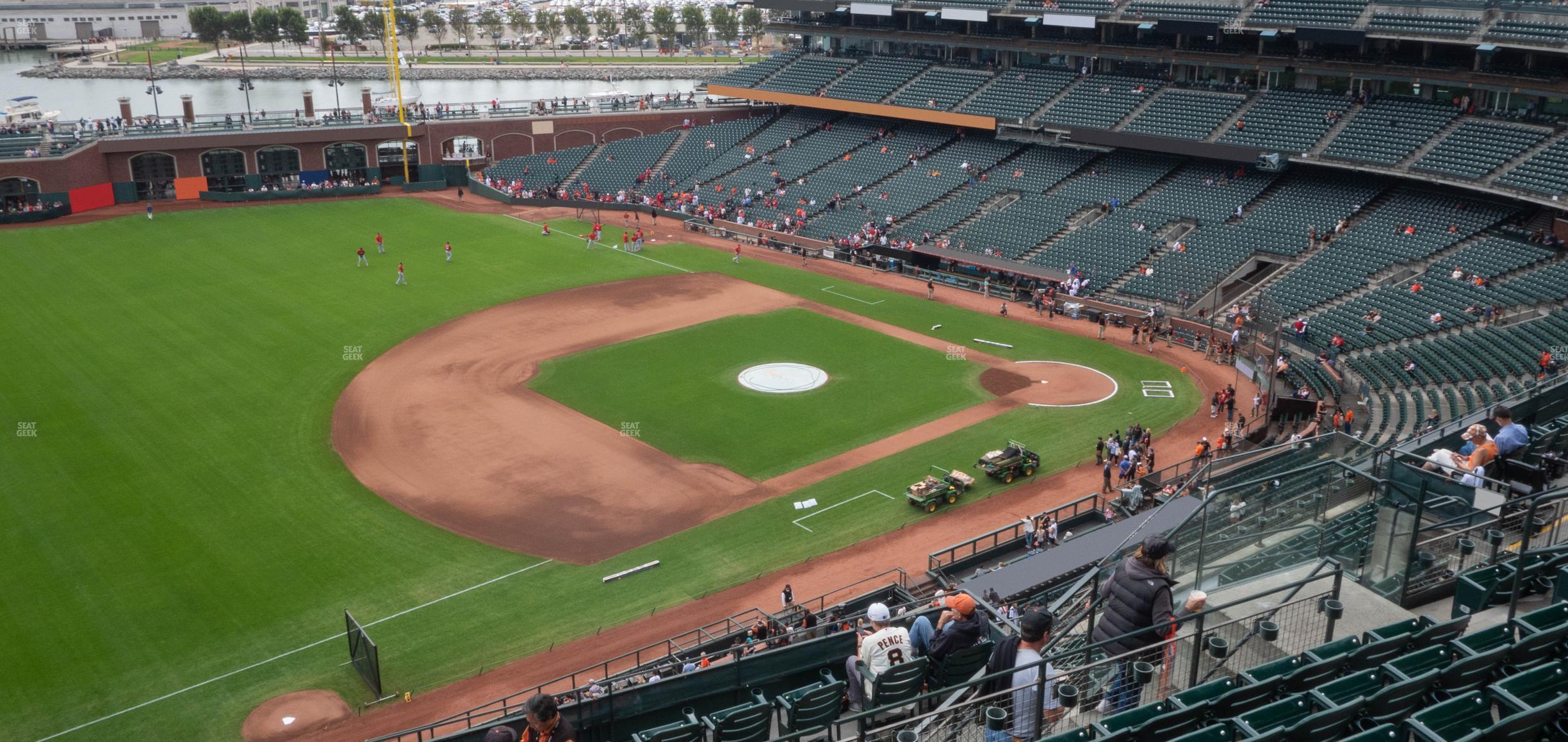 Seating view for Oracle Park Section View Reserved 327