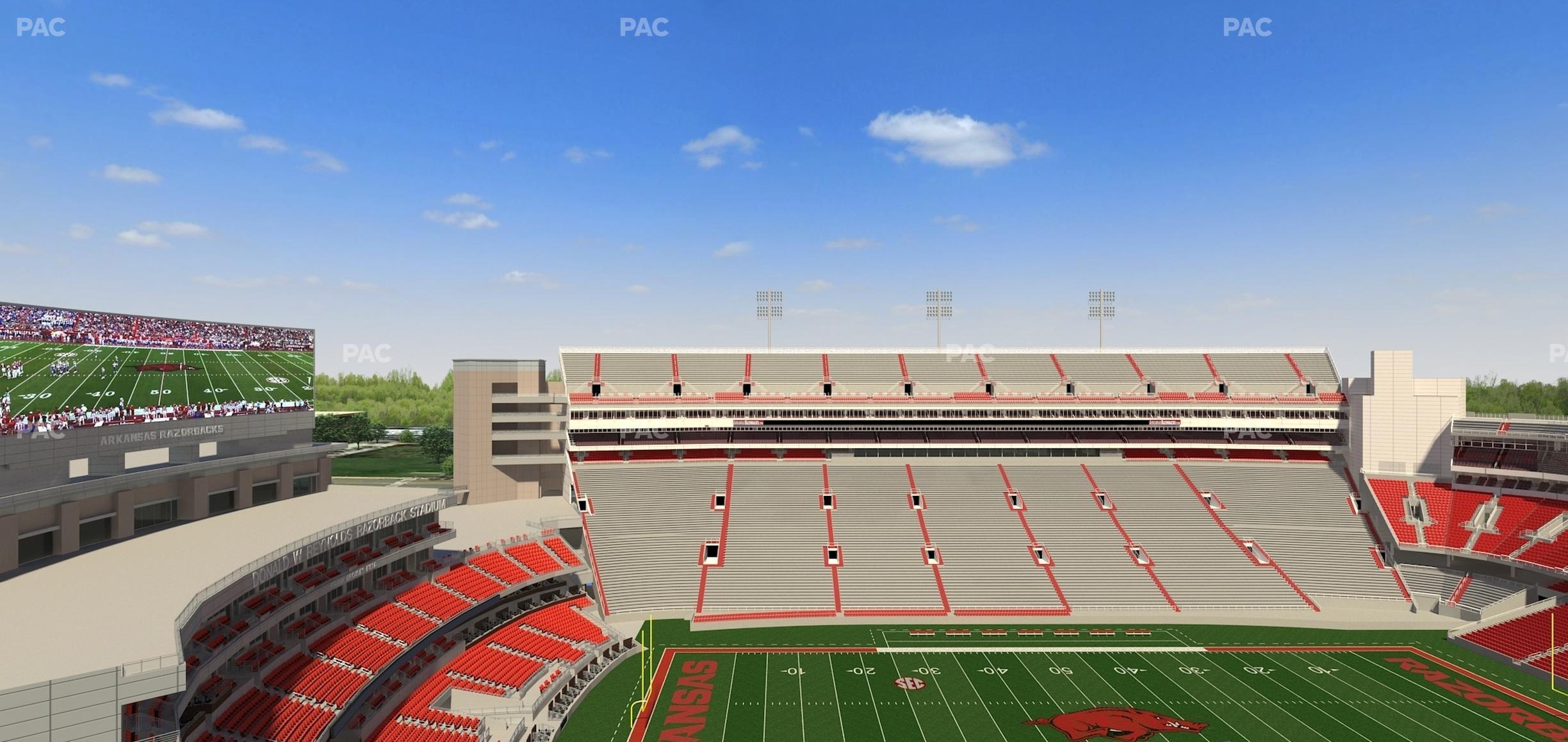 Seating view for Razorback Stadium Section 506