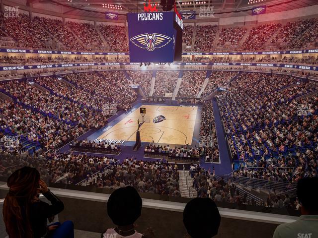 Seating view for Smoothie King Center Section Suite 214