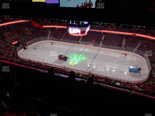 Seating view for Scotiabank Saddledome Section Press Level 12