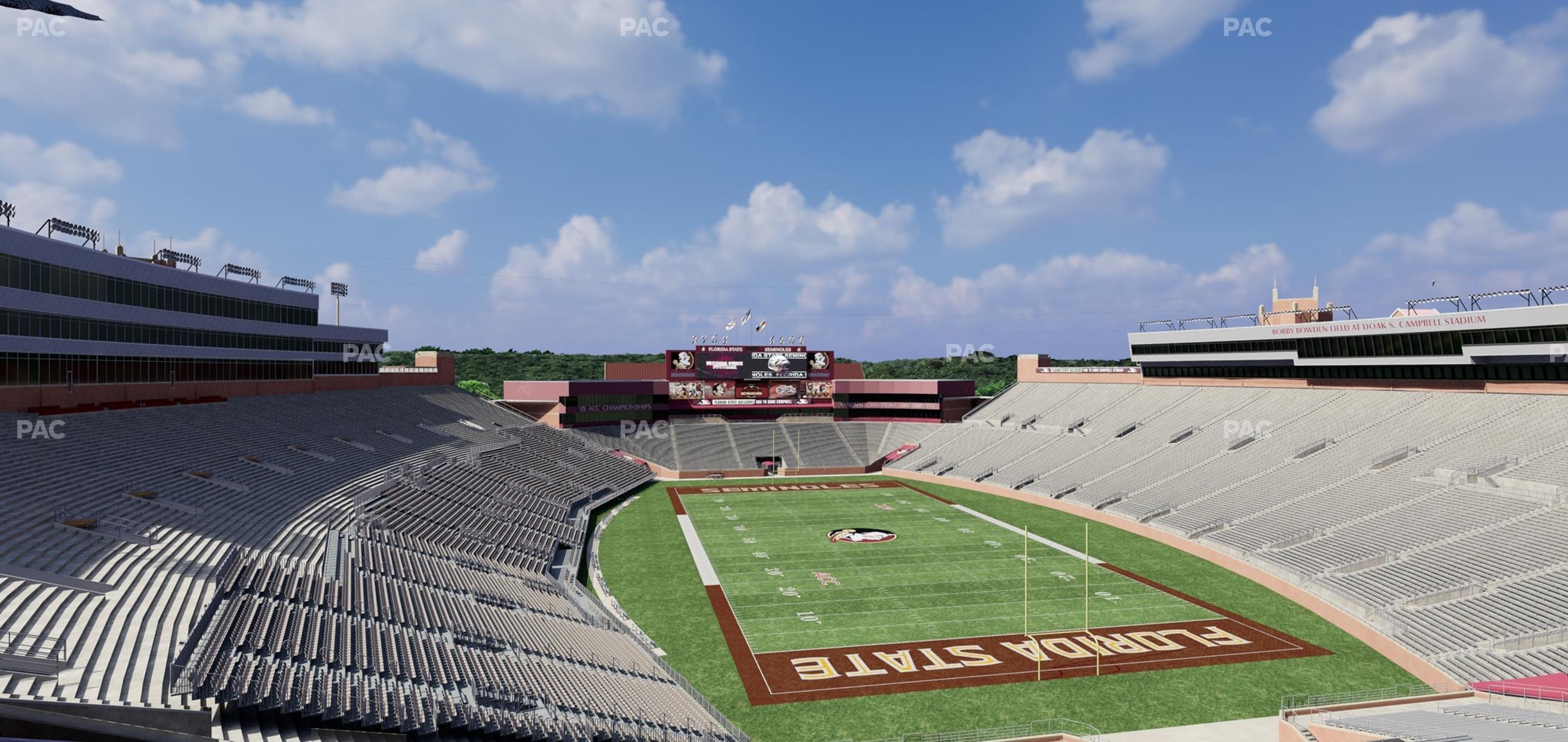 Seating view for Doak Campbell Stadium Section Club 324