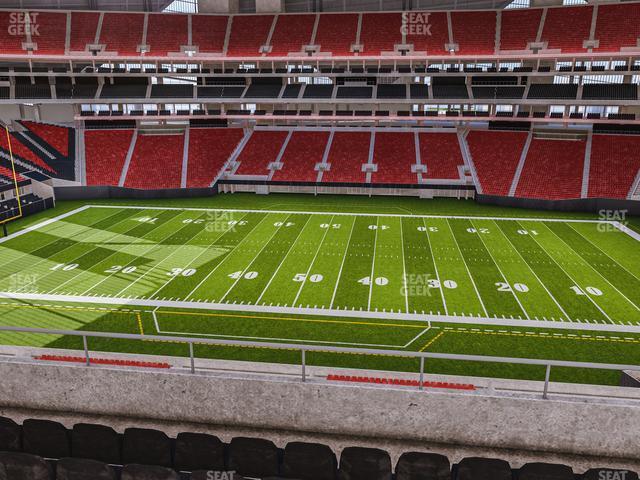 Seating view for Mercedes-Benz Stadium Section Club 236