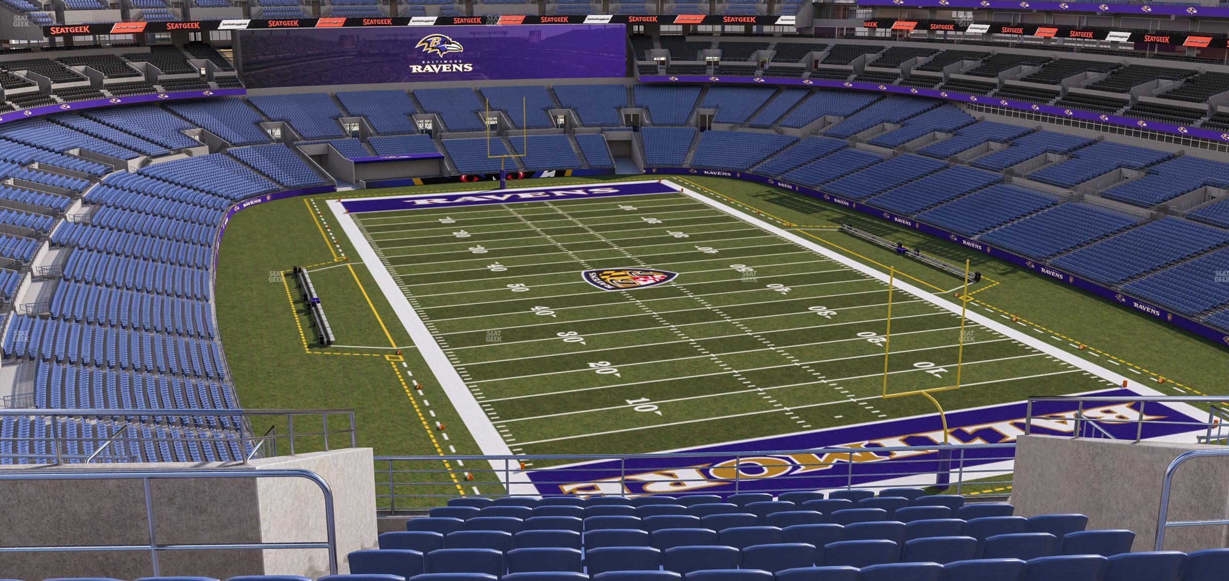 Seating view for M&T Bank Stadium Section 543