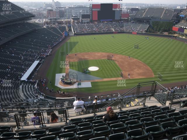 Seating view for Coors Field Section Upper 326