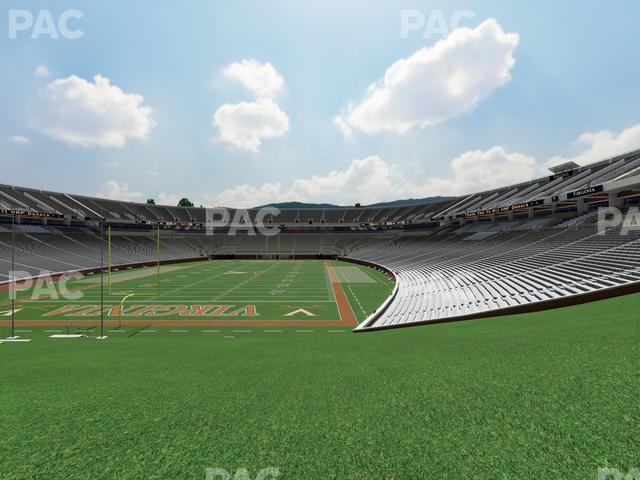 Seating view for Scott Stadium Section Hillside West