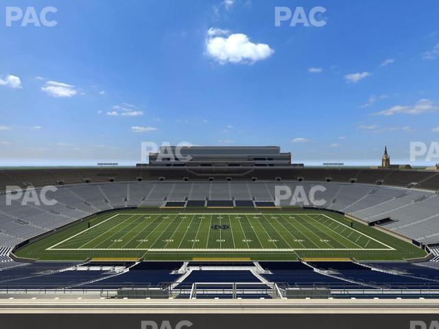 Seating view for Notre Dame Stadium Section Corbett Club 709