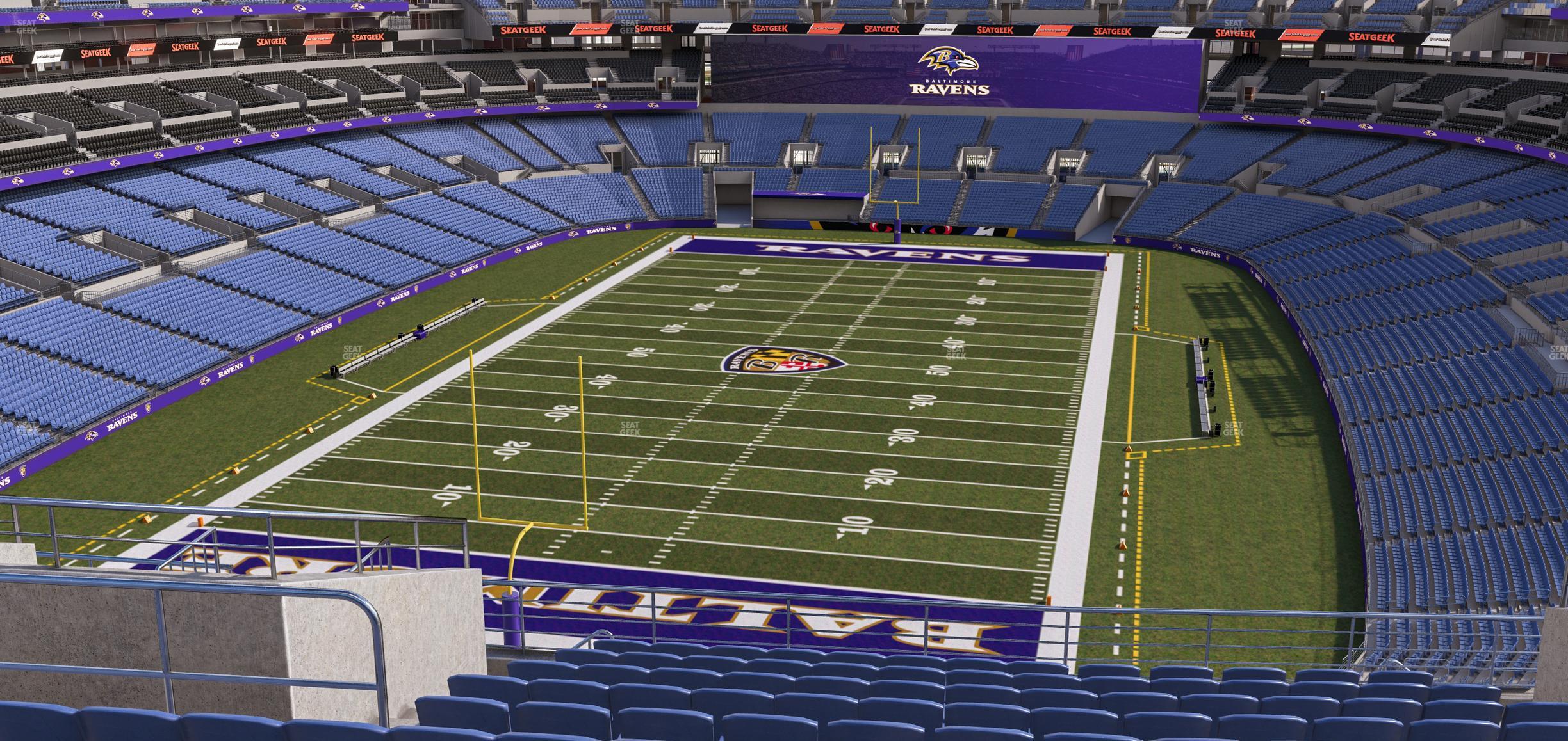 Seating view for M&T Bank Stadium Section 538