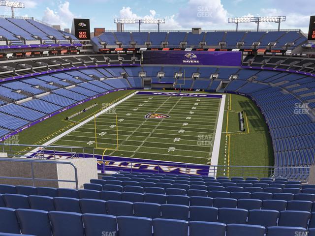 Seating view for M&T Bank Stadium Section 538