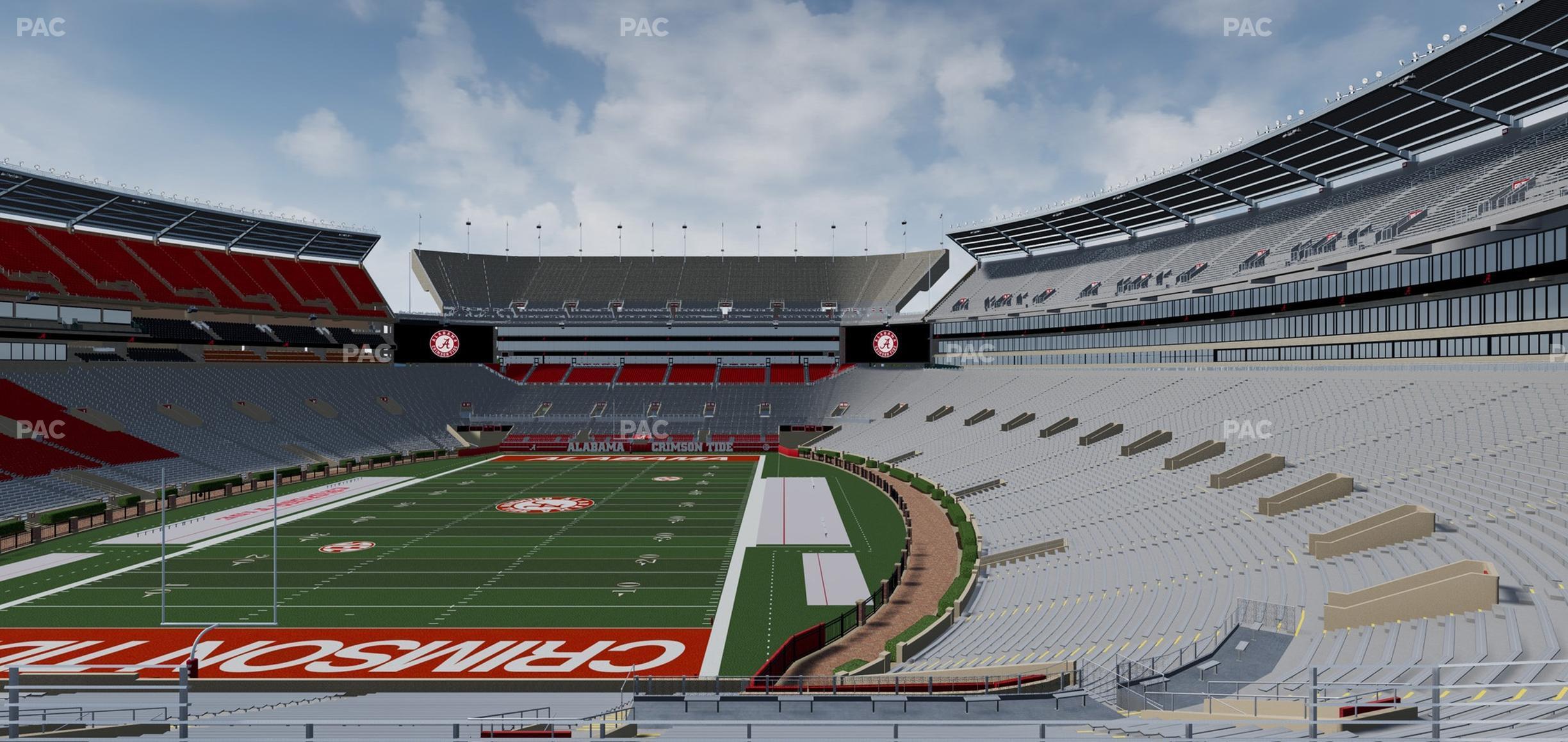 Seating view for Bryant Denny Stadium Section South Zone 3