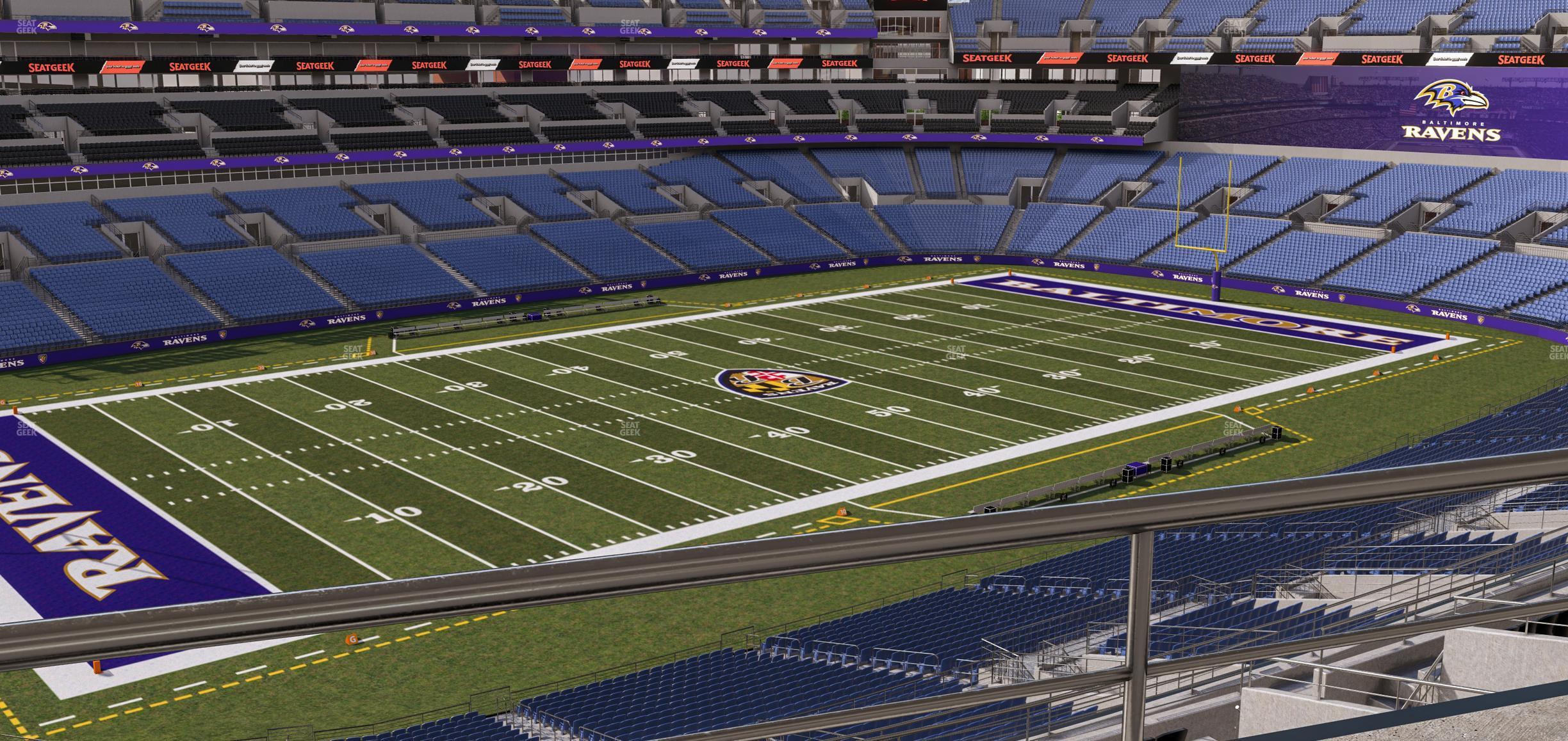 Seating view for M&T Bank Stadium Section Suite 423