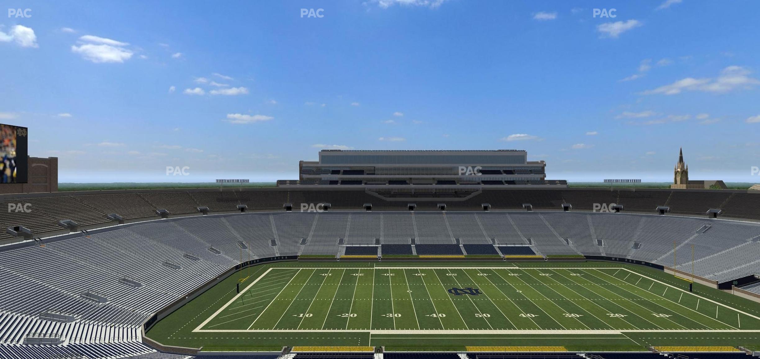 Seating view for Notre Dame Stadium Section Corbett Club 711