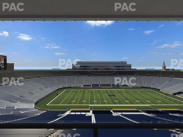 Seating view for Notre Dame Stadium Section Corbett Club 711