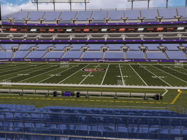 Seating view for M&T Bank Stadium Section 126