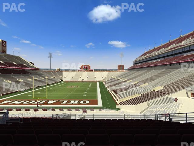 Seating view for Gaylord Family Oklahoma Memorial Stadium Section 42