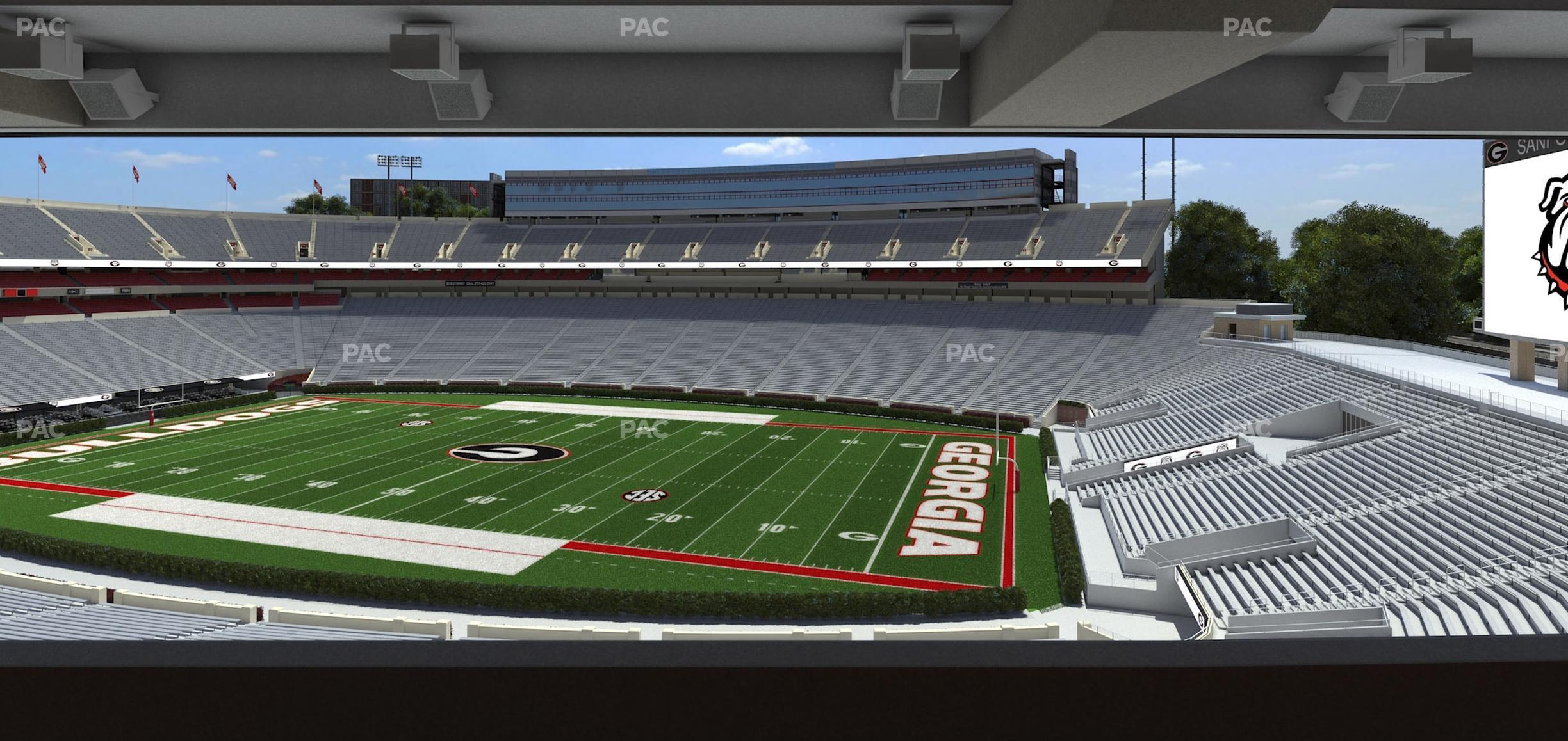 Seating view for Sanford Stadium Section North Club 203