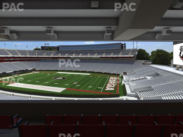 Seating view for Sanford Stadium Section North Club 203