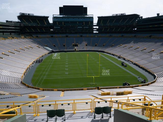 Seating view for Lambeau Field Section 303