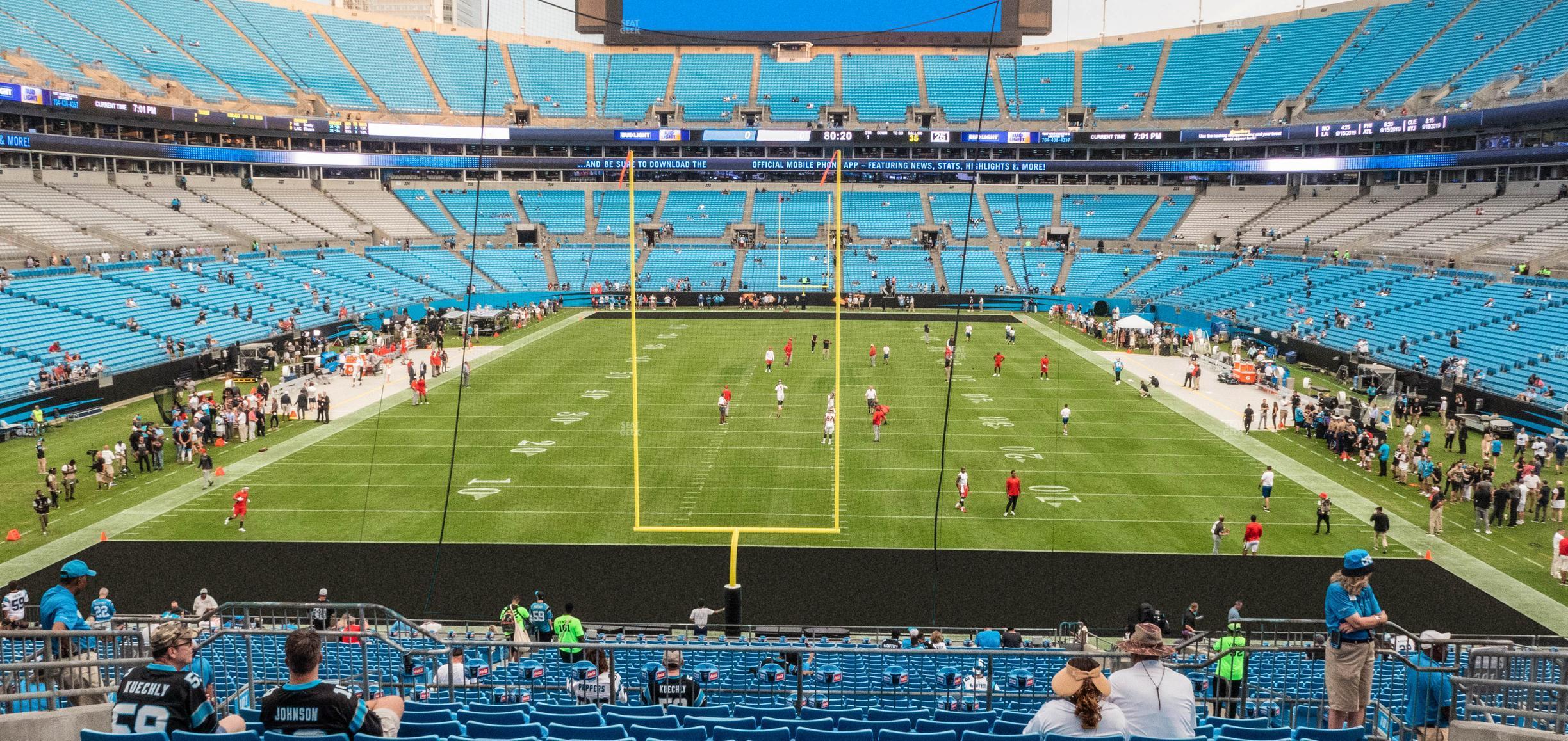 Seating view for Bank of America Stadium Section 201