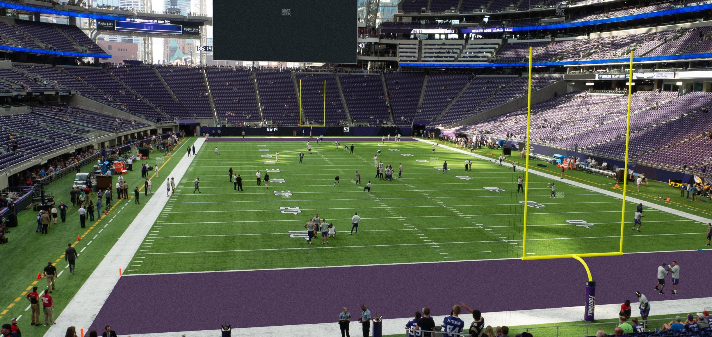 Seating view for U.S. Bank Stadium Section 121