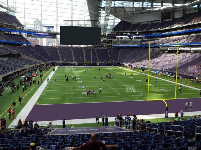 Seating view for U.S. Bank Stadium Section 121