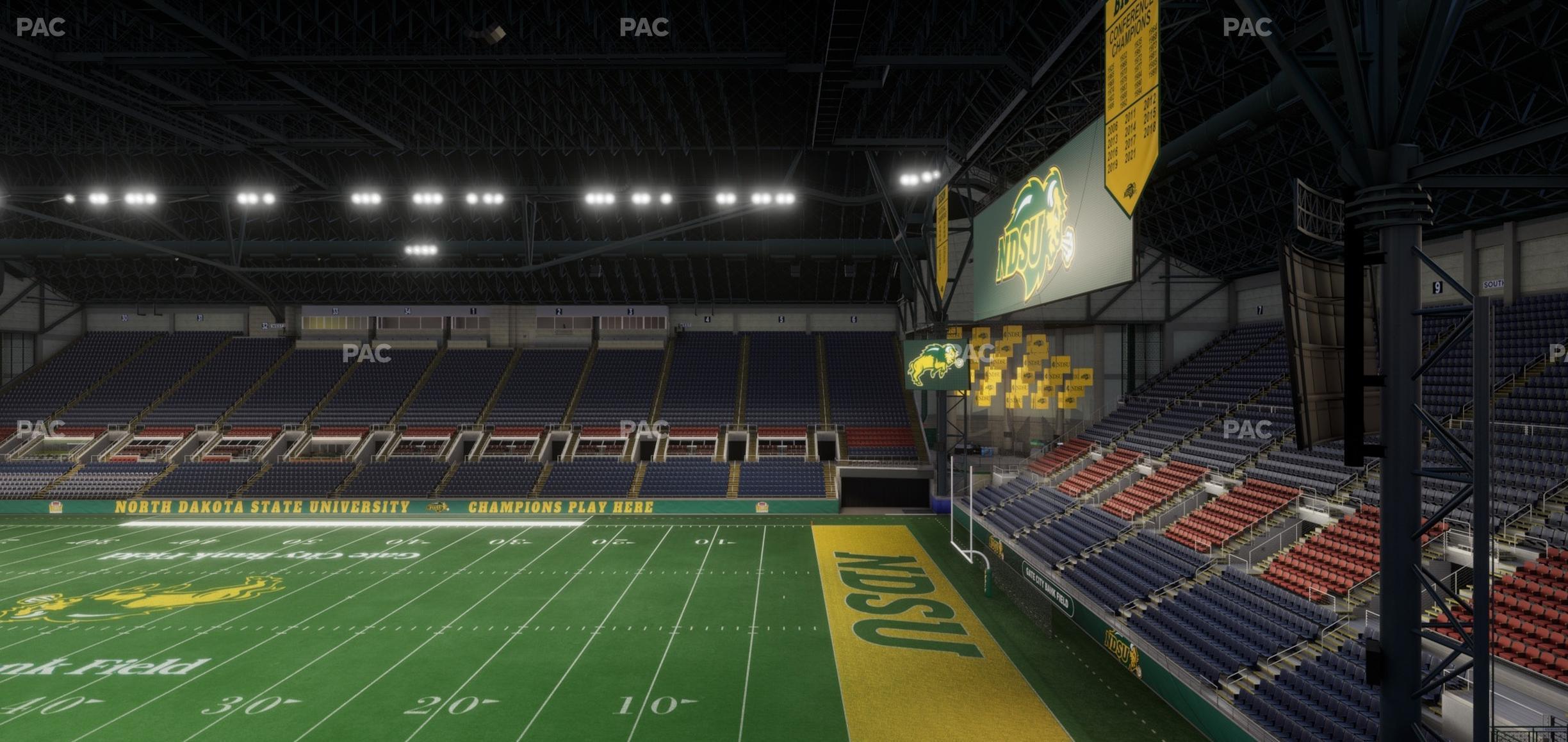 Seating view for Fargodome Section Elevated 14