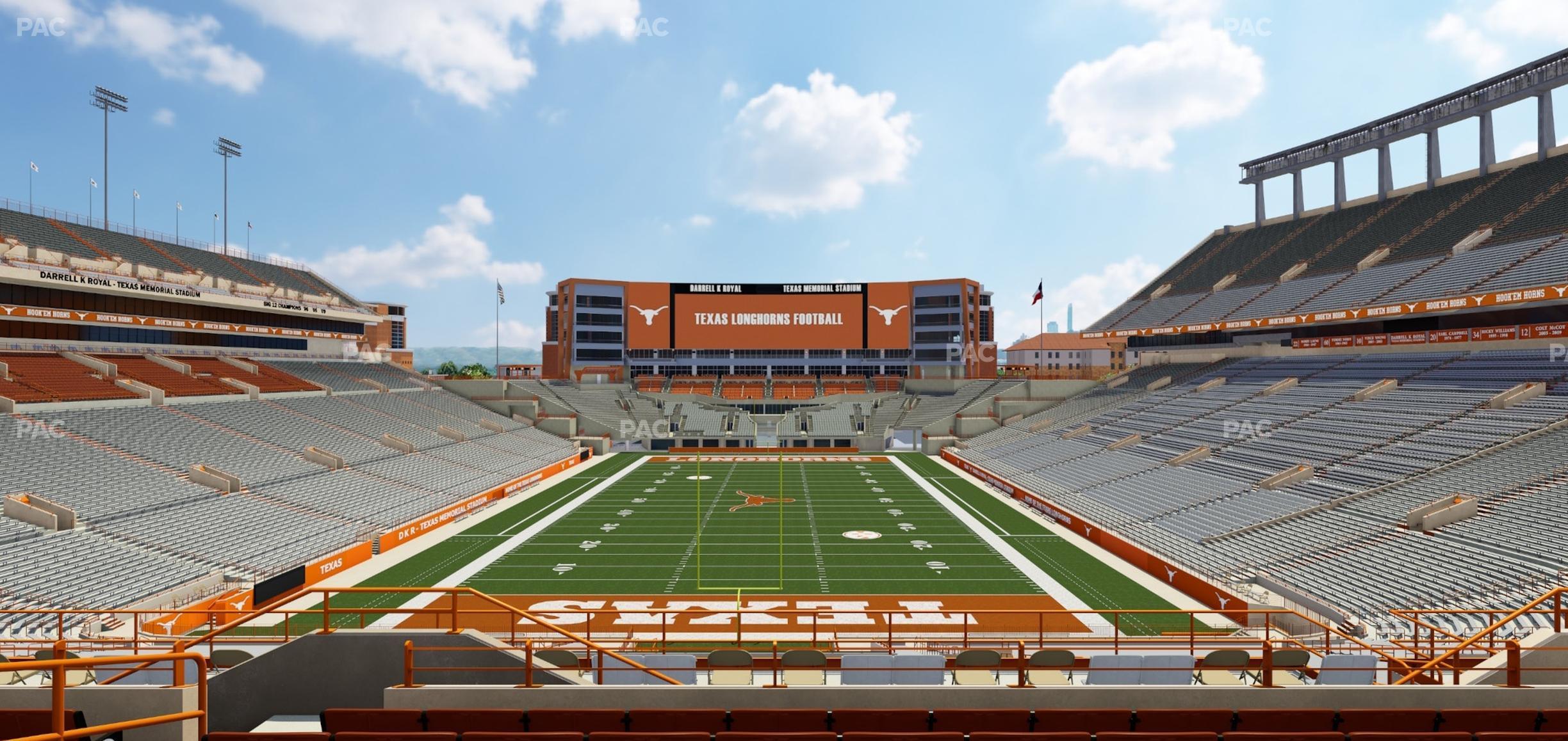 Seating view for Darrell K Royal - Texas Memorial Stadium Section Terrace Club 16