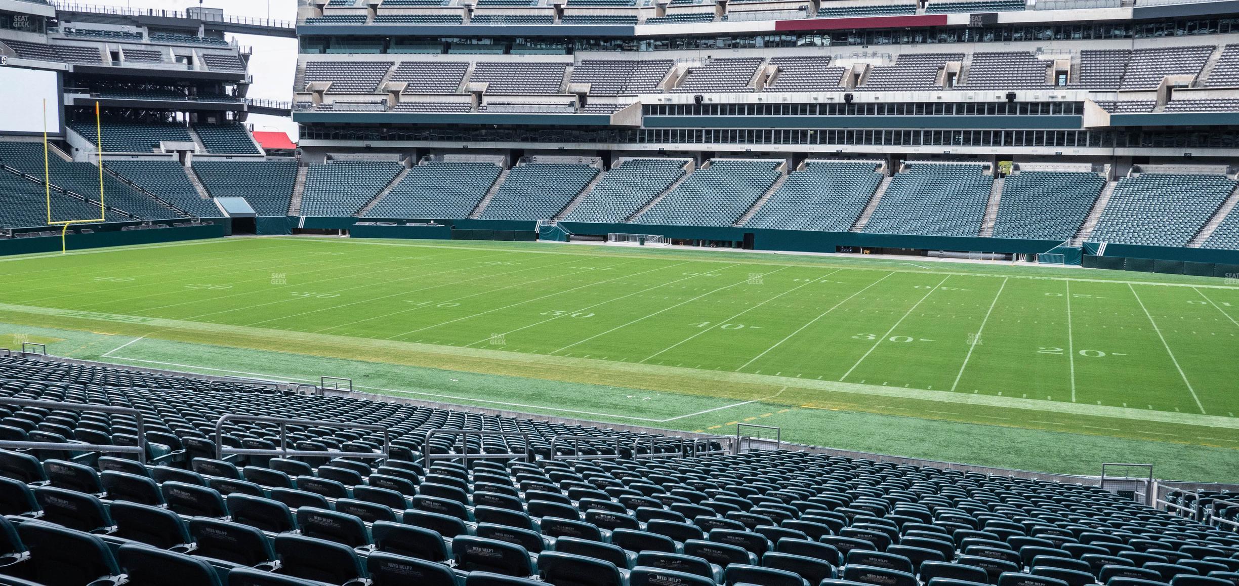 Seating view for Lincoln Financial Field Section 121