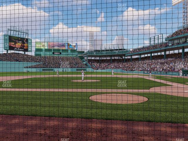 Seating view for Fenway Park Section Dugout Box 56