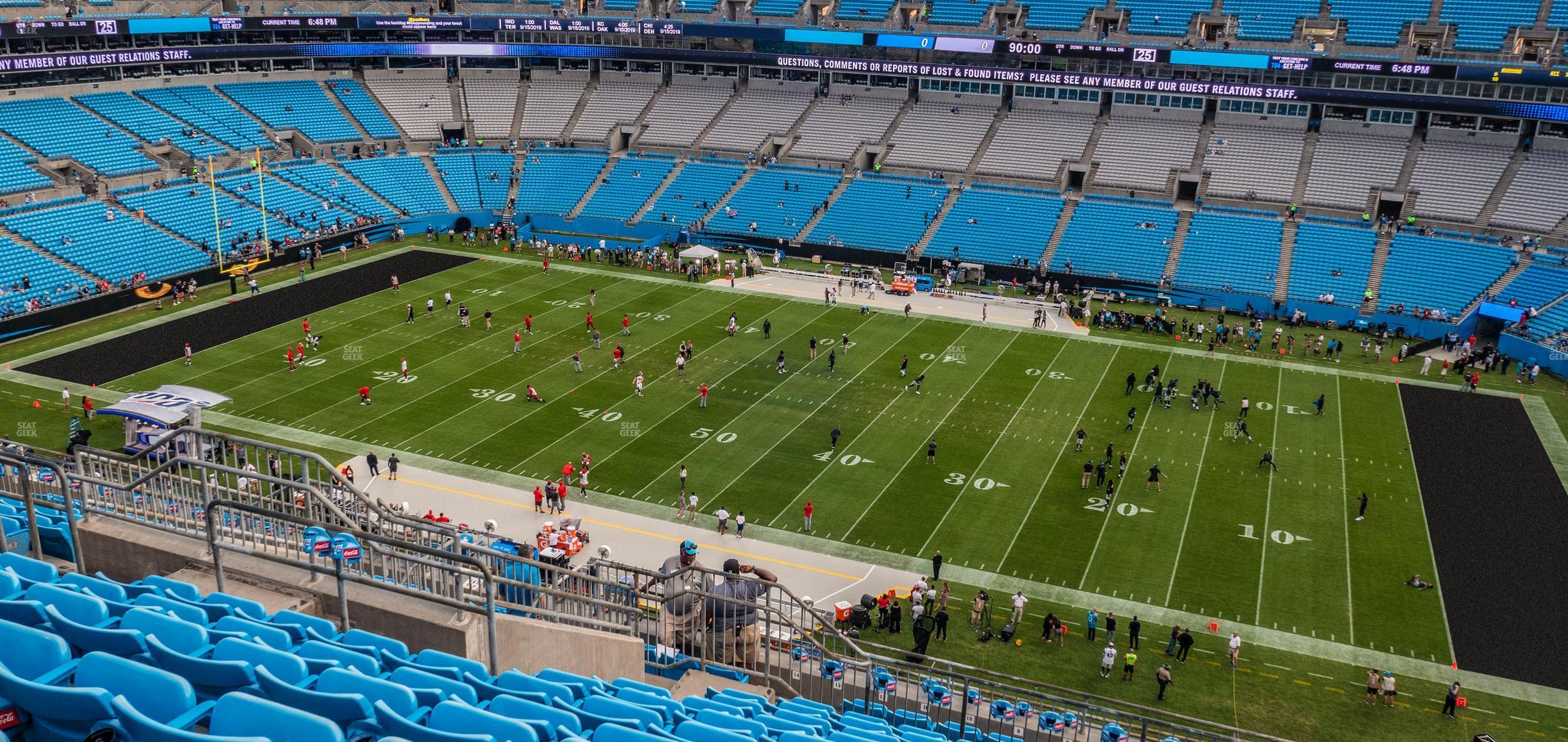 Seating view for Bank of America Stadium Section 512