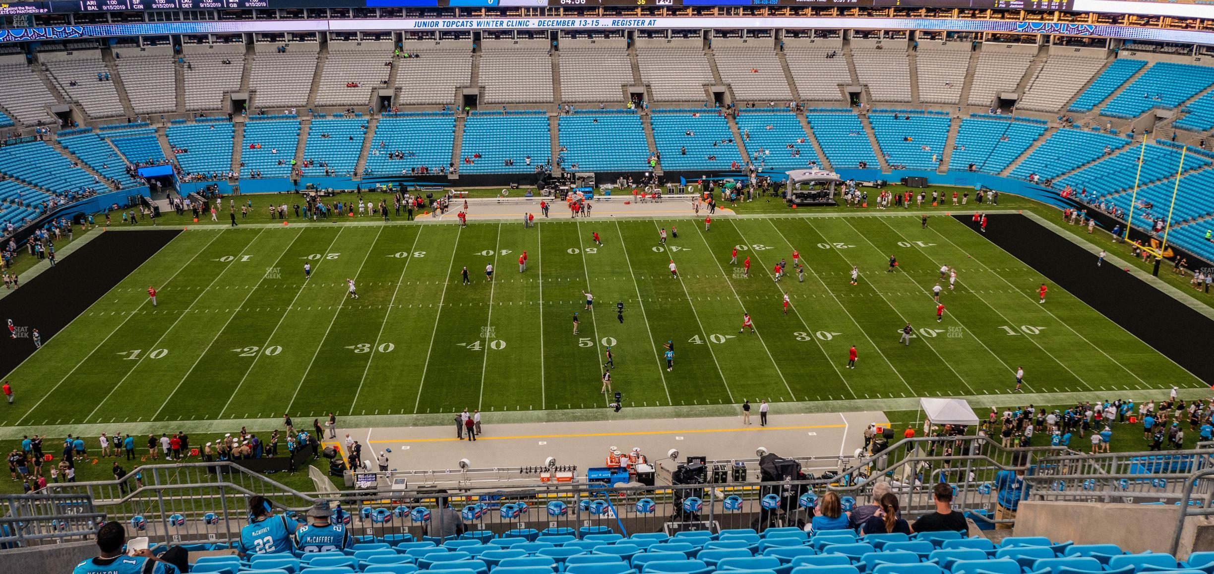 Seating view for Bank of America Stadium Section 542