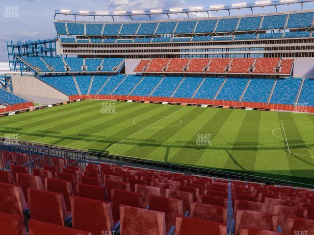 Seating view for Gillette Stadium Section Club 29