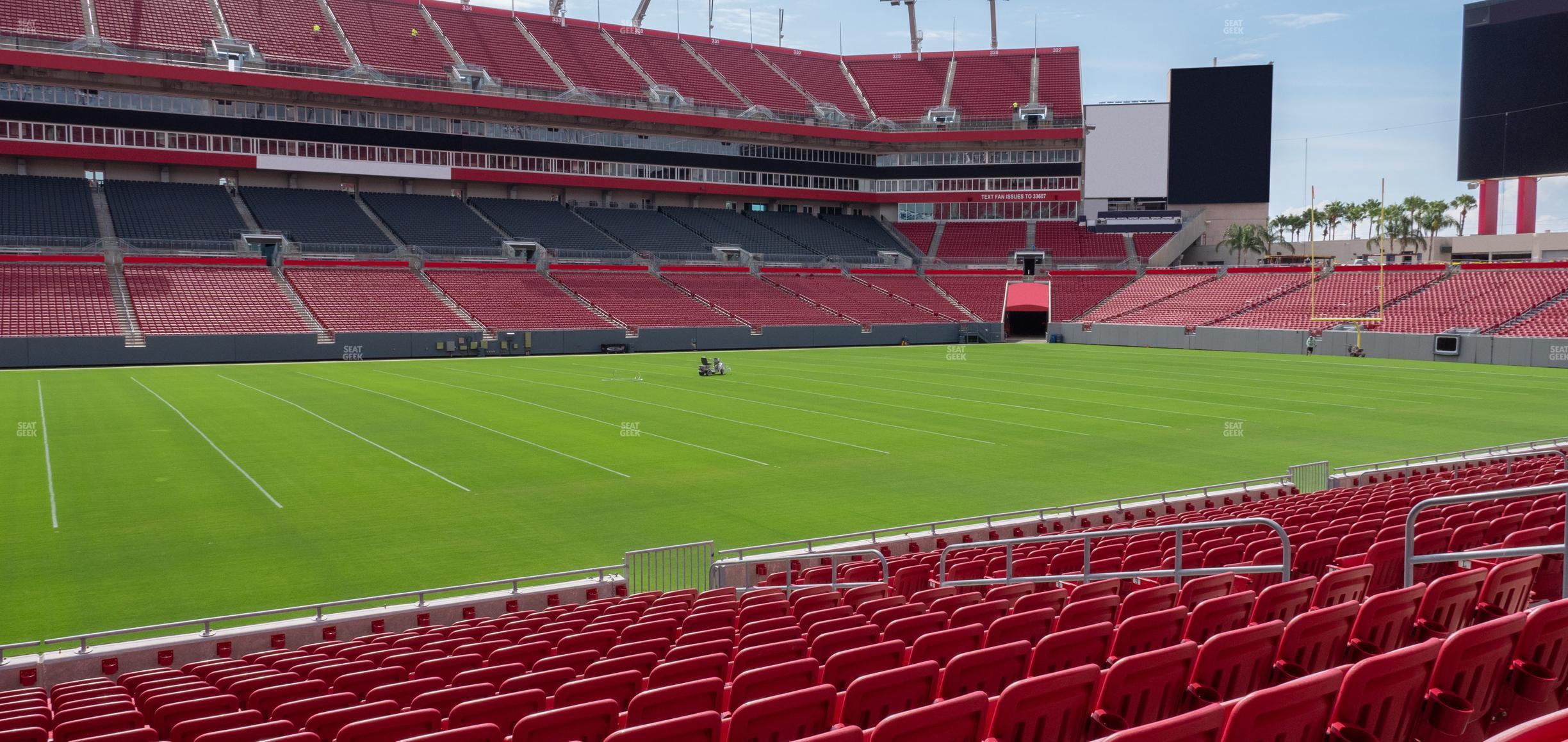 Seating view for Raymond James Stadium Section 108