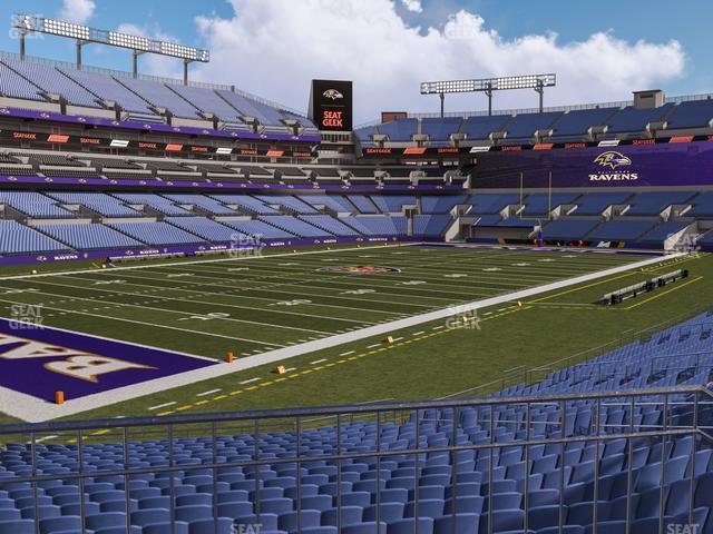 Seating view for M&T Bank Stadium Section 134