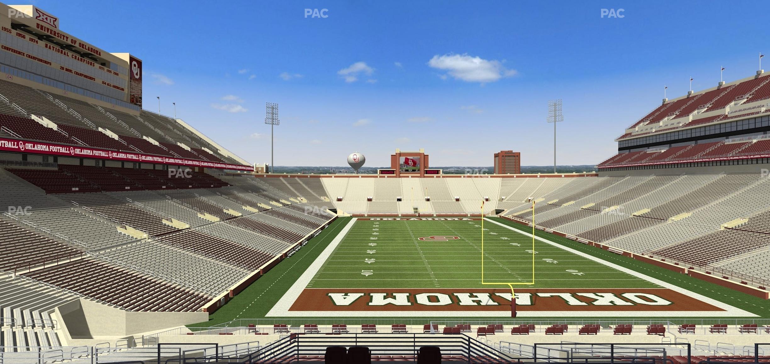 Seating view for Gaylord Family Oklahoma Memorial Stadium Section 45