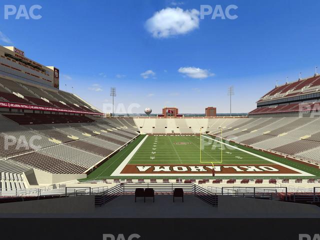 Seating view for Gaylord Family Oklahoma Memorial Stadium Section 45