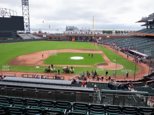 Seating view for Oracle Park Section Club Level 221