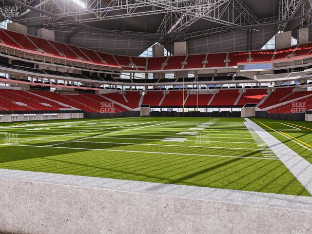 Seating view for Mercedes-Benz Stadium Section East Field Suite 1